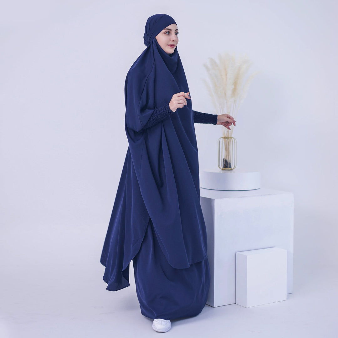 Get trendy with Haya Jilbab Set - Navy - Skirts available at Voilee NY. Grab yours for $74.90 today!