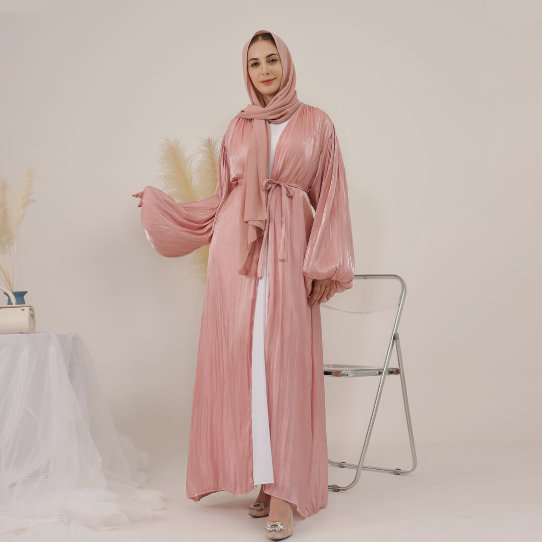 Get trendy with Meena Abaya Set - Pink Coral - Dresses available at Voilee NY. Grab yours for $89.90 today!