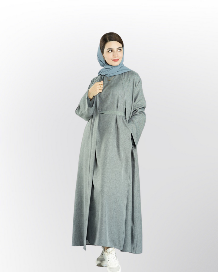 Elora Linen Set - Gray Dresses from Voilee NY