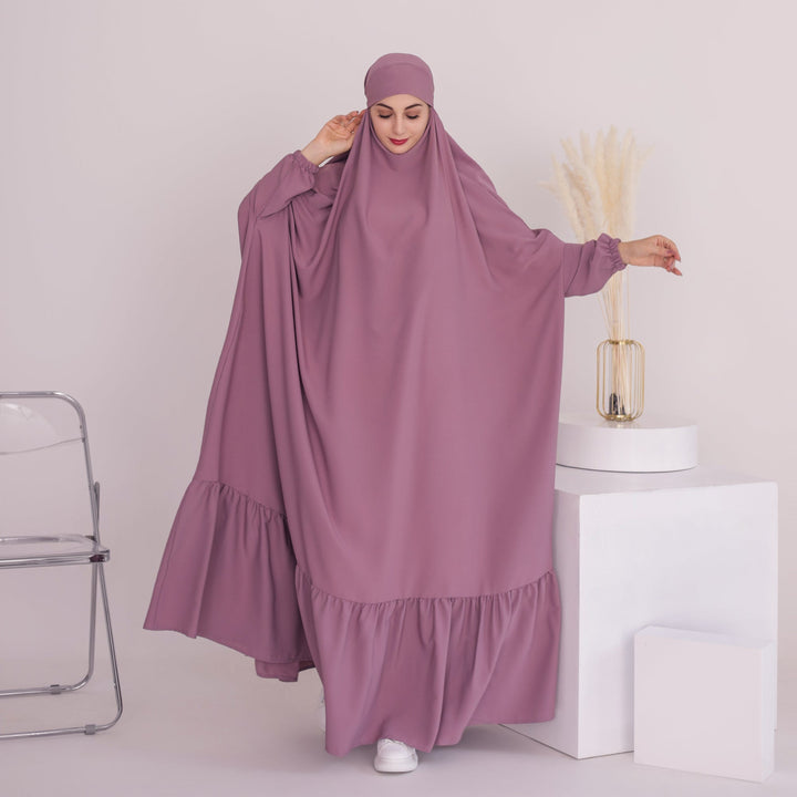 Get trendy with Anissa Jilbab - Dust - Dresses available at Voilee NY. Grab yours for $74.90 today!