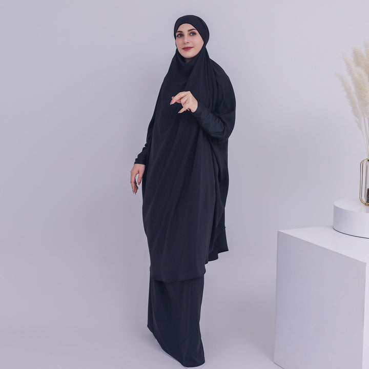Get trendy with 2-piece Amira Jilbab - Black - Skirts available at Voilee NY. Grab yours for $74.90 today!
