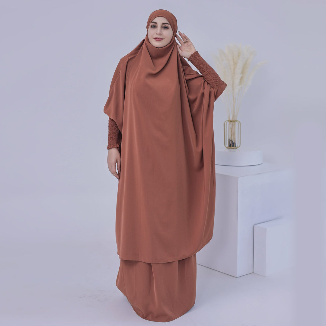 Haya Jilbab Set - Brown Skirts from Voilee NY