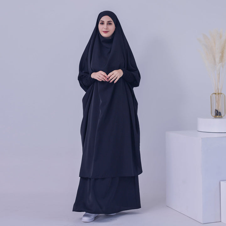 Get trendy with Haya Jilbab Set - Black - Skirts available at Voilee NY. Grab yours for $74.90 today!