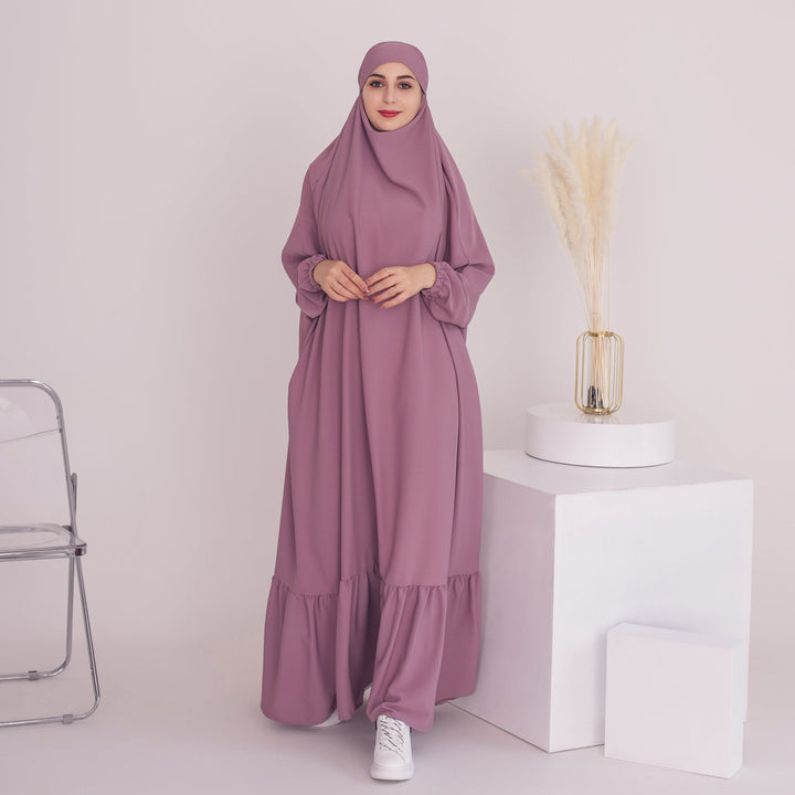 Get trendy with Anissa Jilbab - Dust - Dresses available at Voilee NY. Grab yours for $74.90 today!