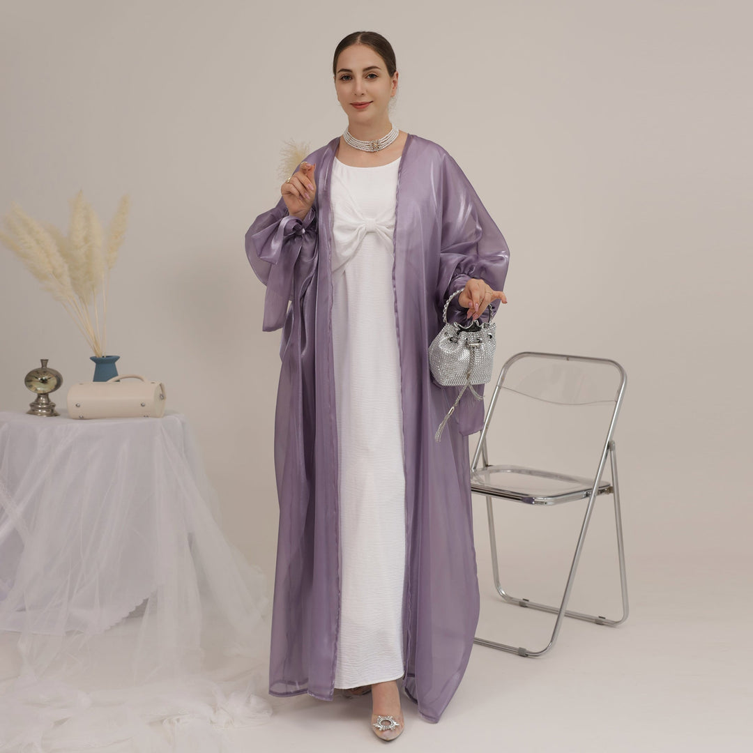Najm Abaya Set - Eggplant Dresses from Voilee NY