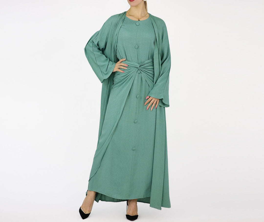 Get trendy with Cecille 3-piece Set - Mint - Dresses available at Voilee NY. Grab yours for $99.90 today!