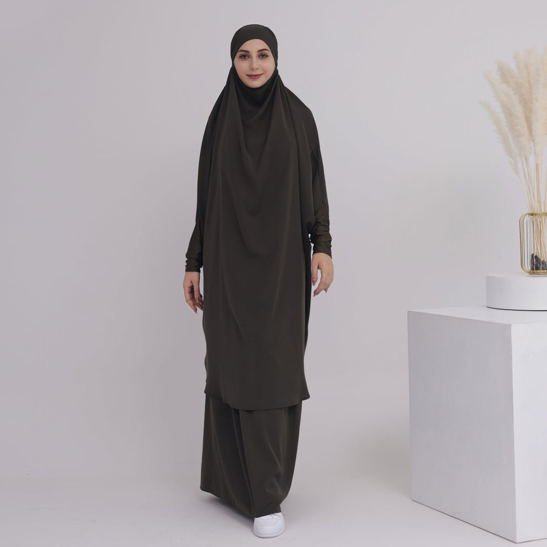2-piece Amira Jilbab - Olive Skirts from Voilee NY