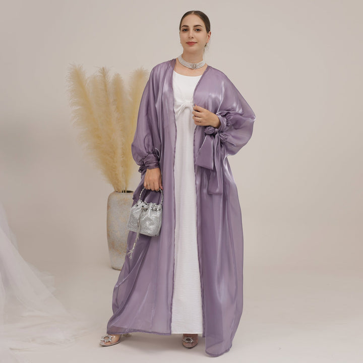 Najm Abaya Set - Eggplant Dresses from Voilee NY