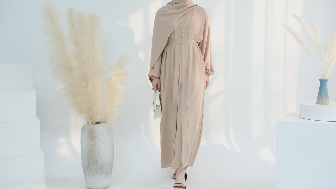 Lareina 3-piece Abaya Set - Beige