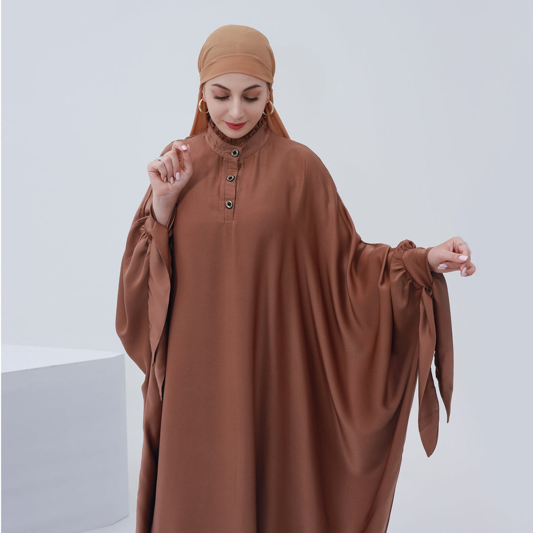 Get trendy with Nora Abaya - Brown - Dresses available at Voilee NY. Grab yours for $60 today!