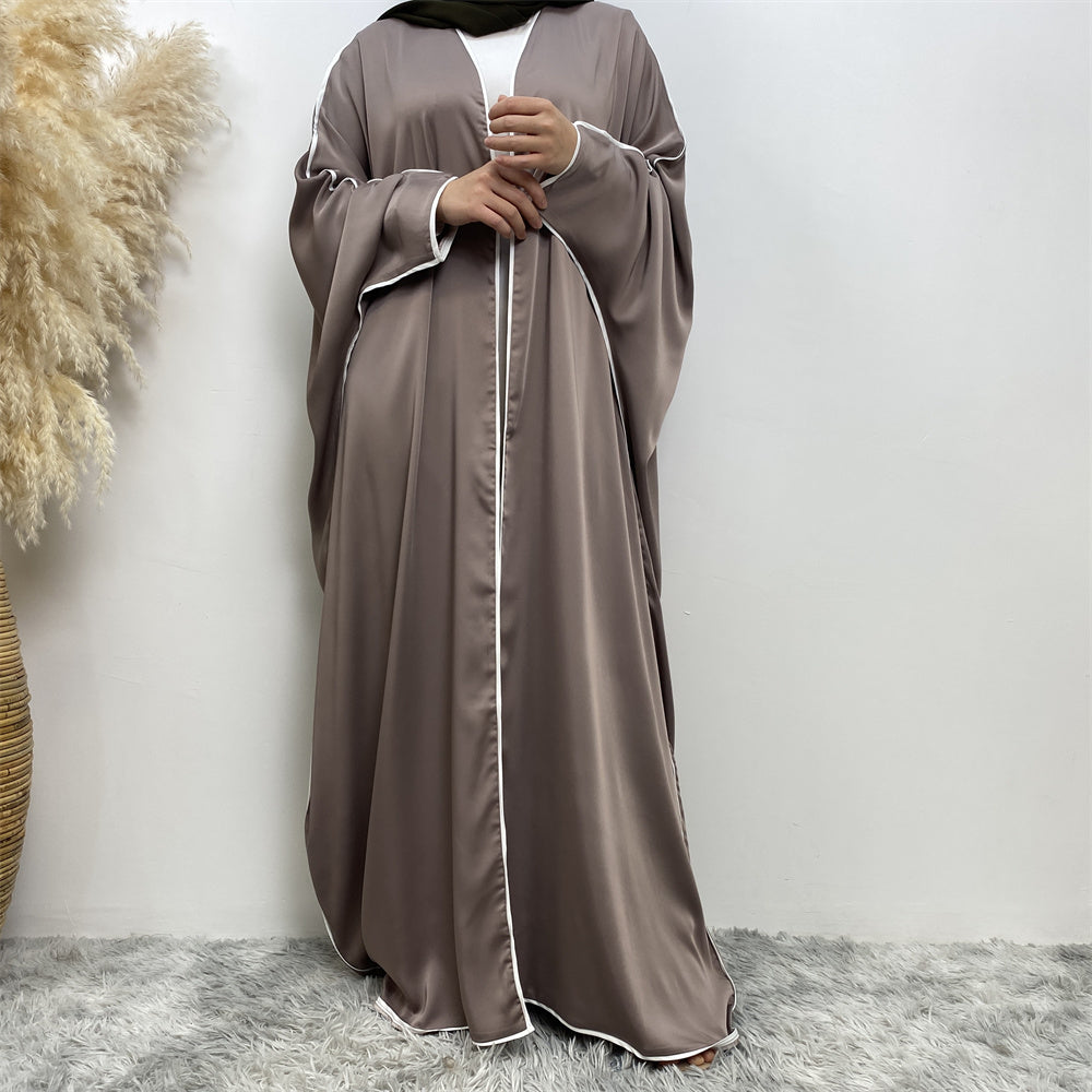 Get trendy with Bisht 2-piece Abaya Set - Taupe - Dresses available at Voilee NY. Grab yours for $49.90 today!