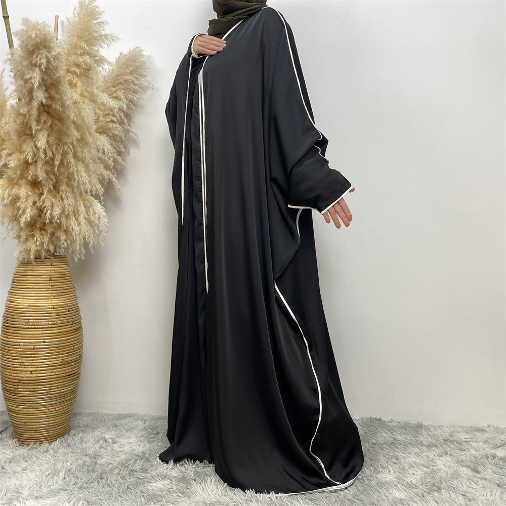 Get trendy with Bisht 2-piece Abaya Set - Black - Dresses available at Voilee NY. Grab yours for $49.90 today!