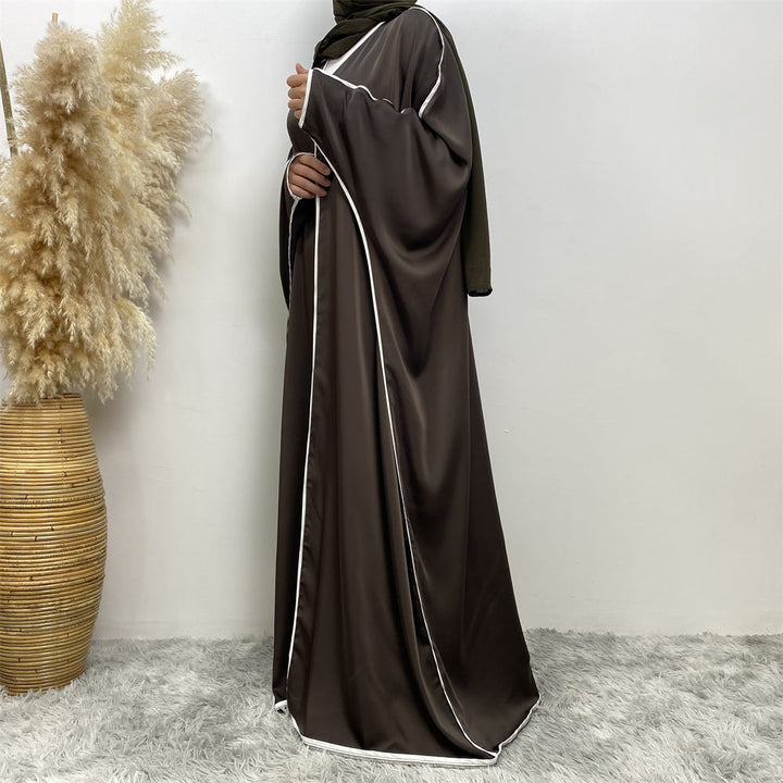 Get trendy with Bisht 2-piece Abaya Set - Ash - Dresses available at Voilee NY. Grab yours for $49.90 today!
