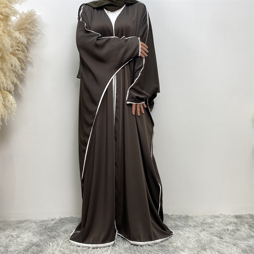 Get trendy with Bisht 2-piece Abaya Set - Ash - Dresses available at Voilee NY. Grab yours for $49.90 today!
