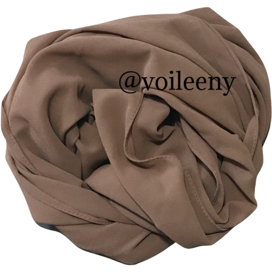 XL Square Hijab - Mocha  from Voilee NY