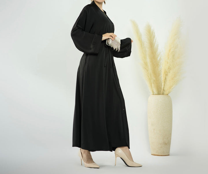 Get trendy with Raïssa 2-Piece Abaya Set - Black -  available at Voilee NY. Grab yours for $110 today!