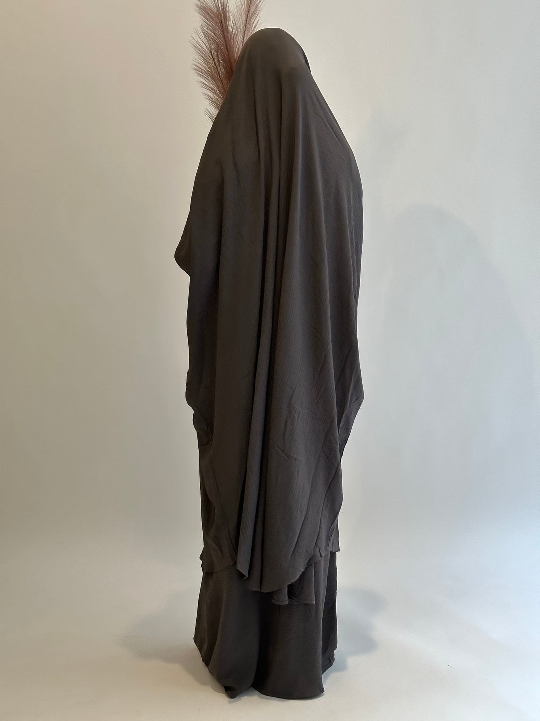 Get trendy with Mariya 2-piece Jilbab - Gray -  available at Voilee NY. Grab yours for $19.99 today!