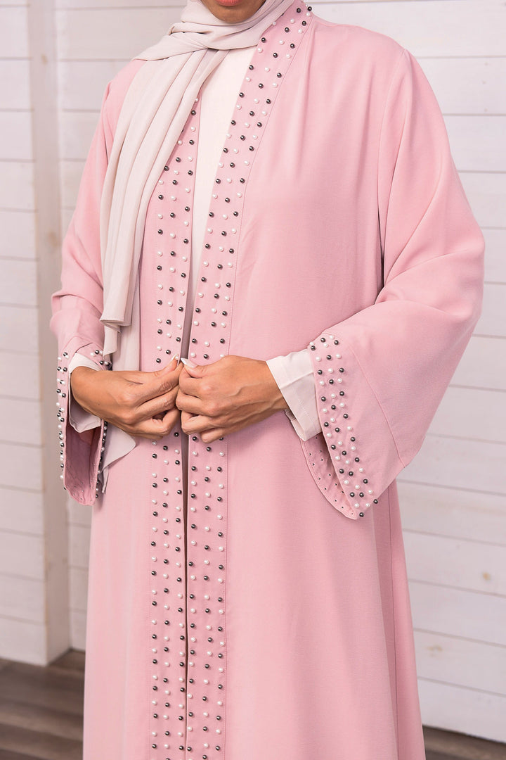 Get trendy with Miyuki Abaya - Pink -  available at Voilee NY. Grab yours for $39.90 today!