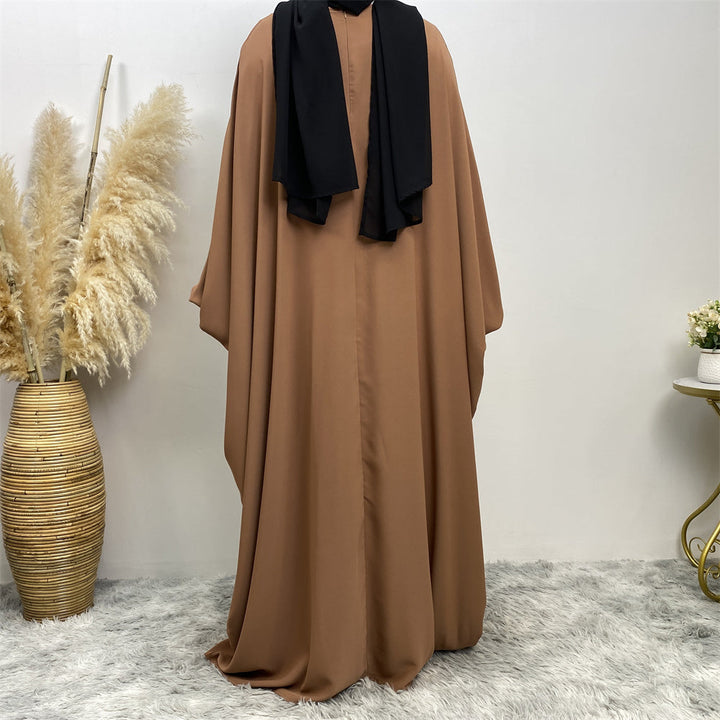 Get trendy with Larissa Butterfly Abaya - Mocha -  available at Voilee NY. Grab yours for $59.99 today!