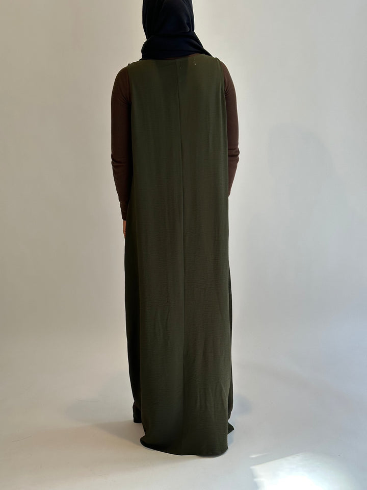 Get trendy with Mariya 2-piece Jilbab - Olive -  available at Voilee NY. Grab yours for $19.99 today!