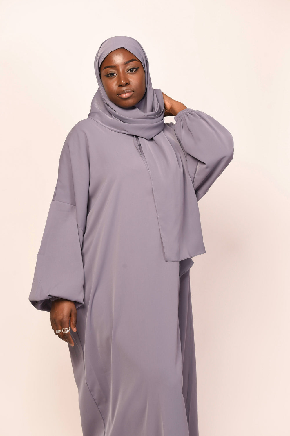 Get trendy with Salima Abaya With Hijab - Dark Gray -  available at Voilee NY. Grab yours for $42.90 today!