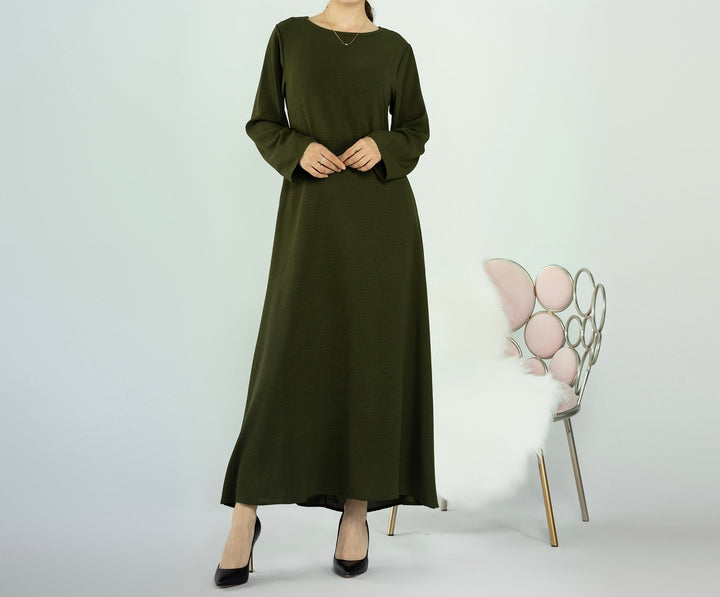 Get trendy with Layali 2-Piece Abaya Set - Forest -  available at Voilee NY. Grab yours for $110 today!