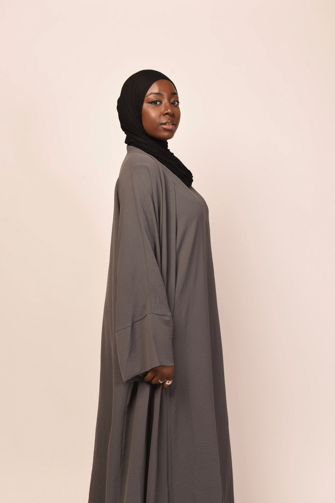 Get trendy with Lea 2-Piece Abaya Set - Gray -  available at Voilee NY. Grab yours for $74.90 today!
