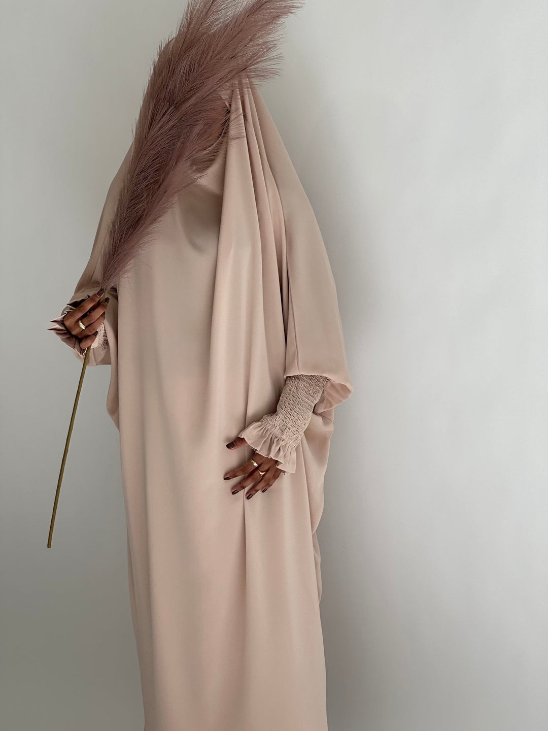 Get trendy with Medina 2-piece Jilbab - cream -  available at Voilee NY. Grab yours for $34.90 today!