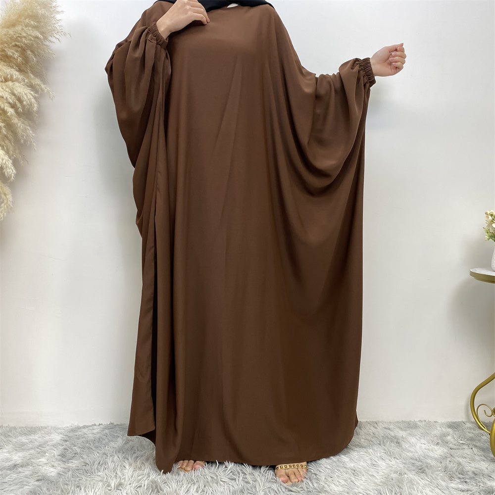 Get trendy with Larissa Butterfly Abaya - Brown -  available at Voilee NY. Grab yours for $59.99 today!