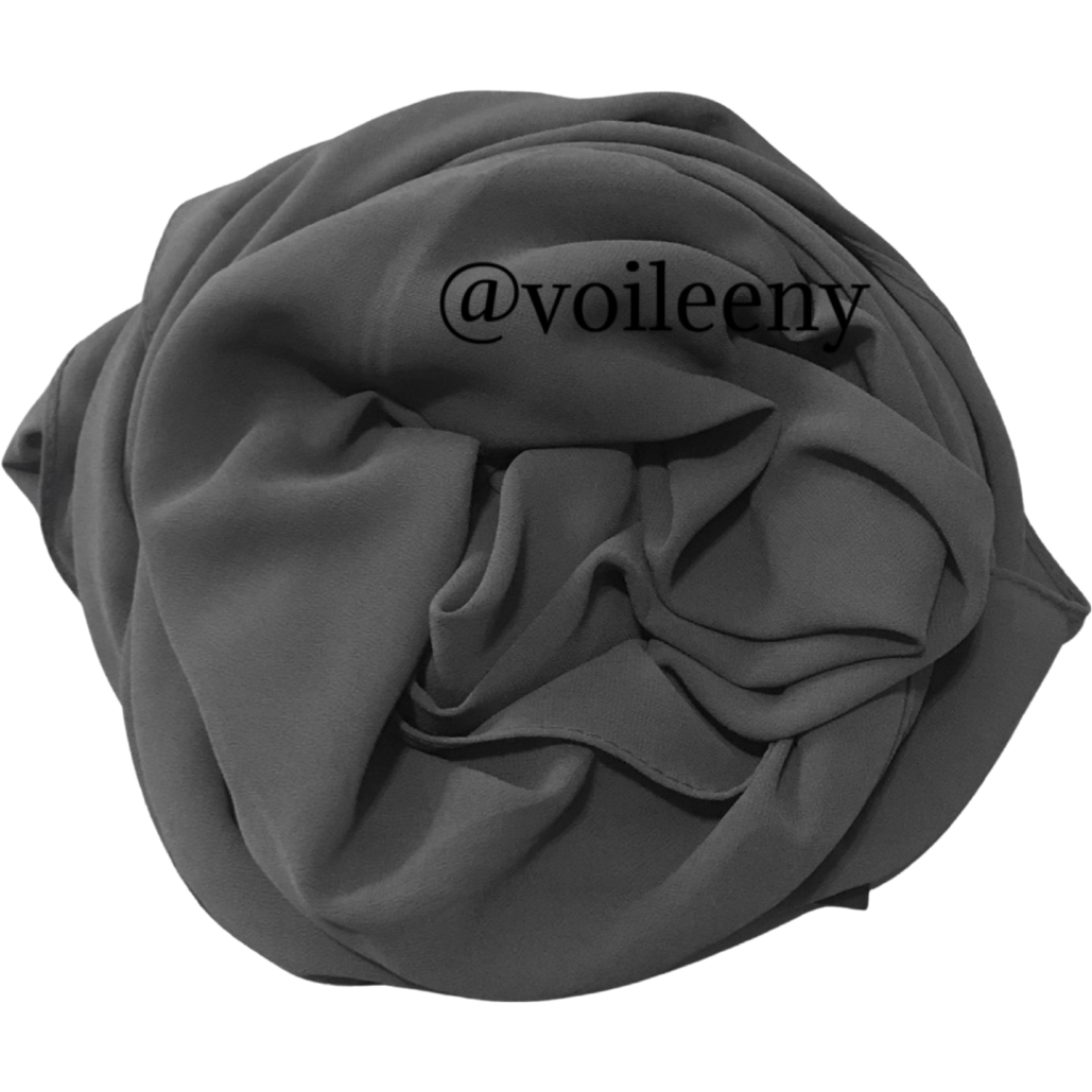 XL Square Hijab - Dark Gray  from Voilee NY