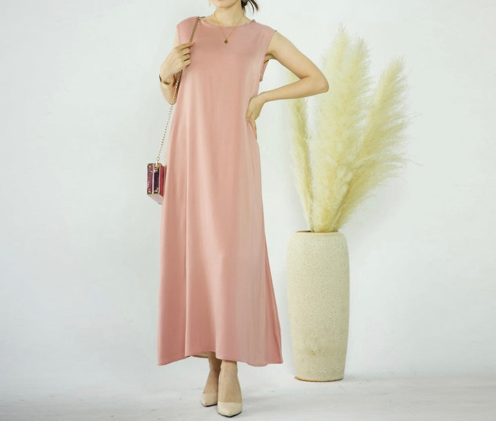 Get trendy with Raïssa 2-Piece Abaya Set - Blush -  available at Voilee NY. Grab yours for $110 today!