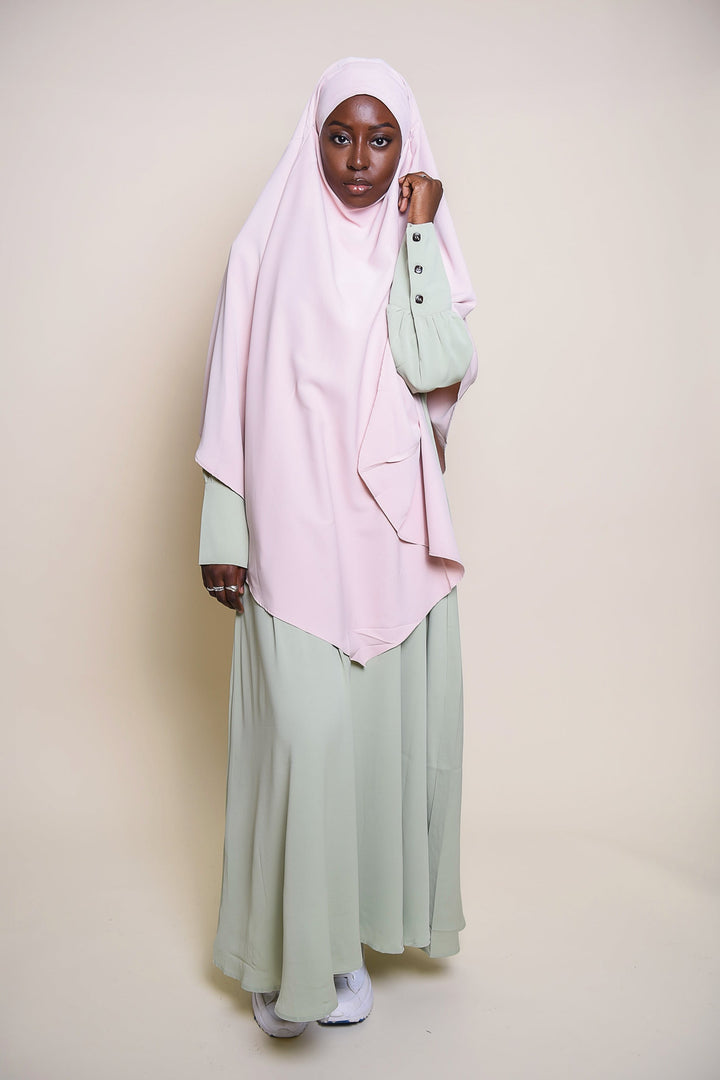 Get trendy with Diamond Khimar Light Pink -  available at Voilee NY. Grab yours for $34.99 today!