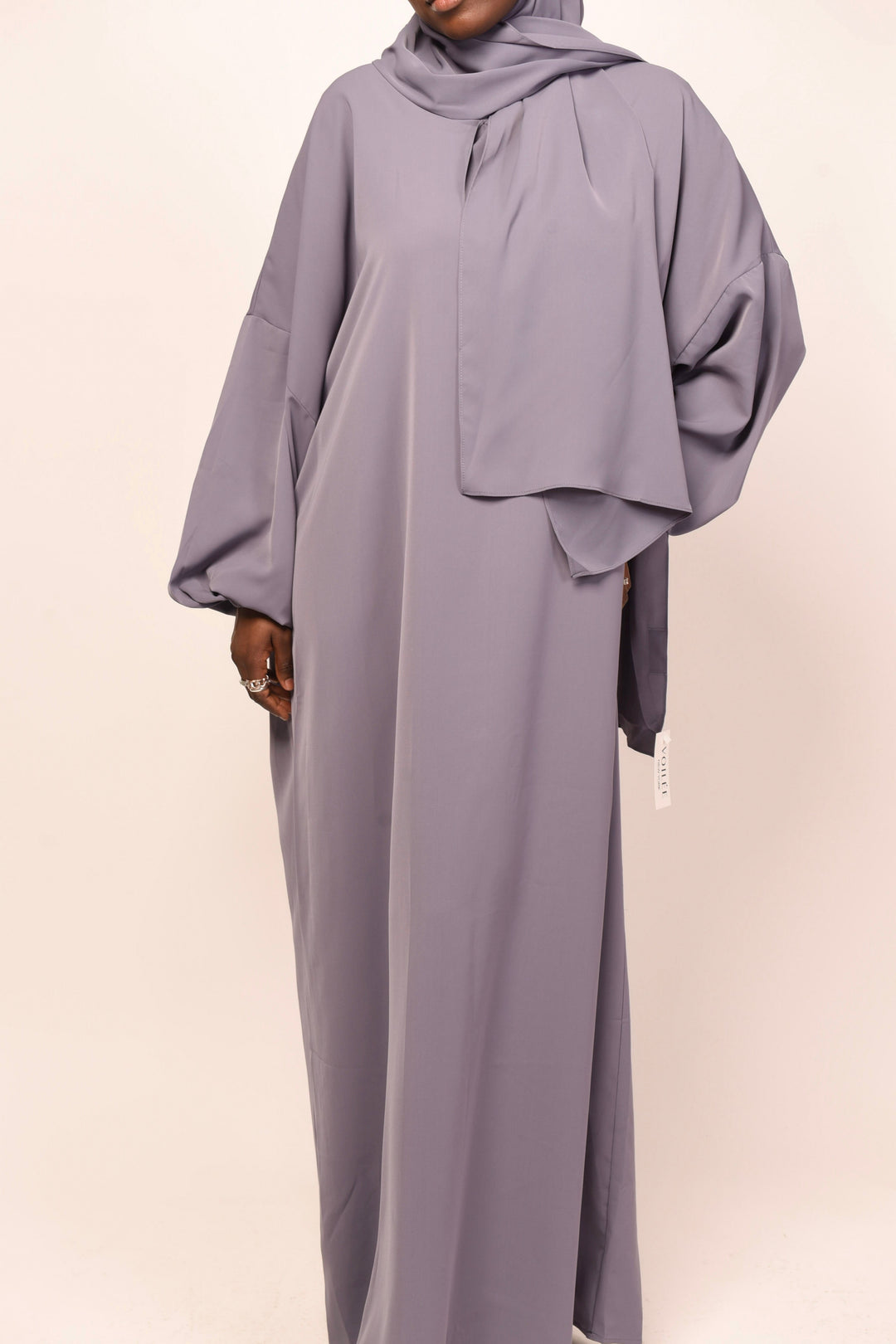 Get trendy with Salima Abaya With Hijab - Dark Gray -  available at Voilee NY. Grab yours for $42.90 today!