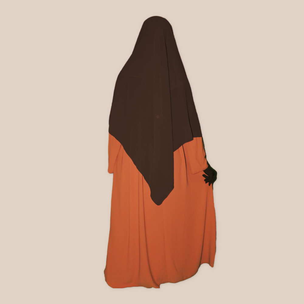 XL Square Hijab - Dark Brown  from Voilee NY