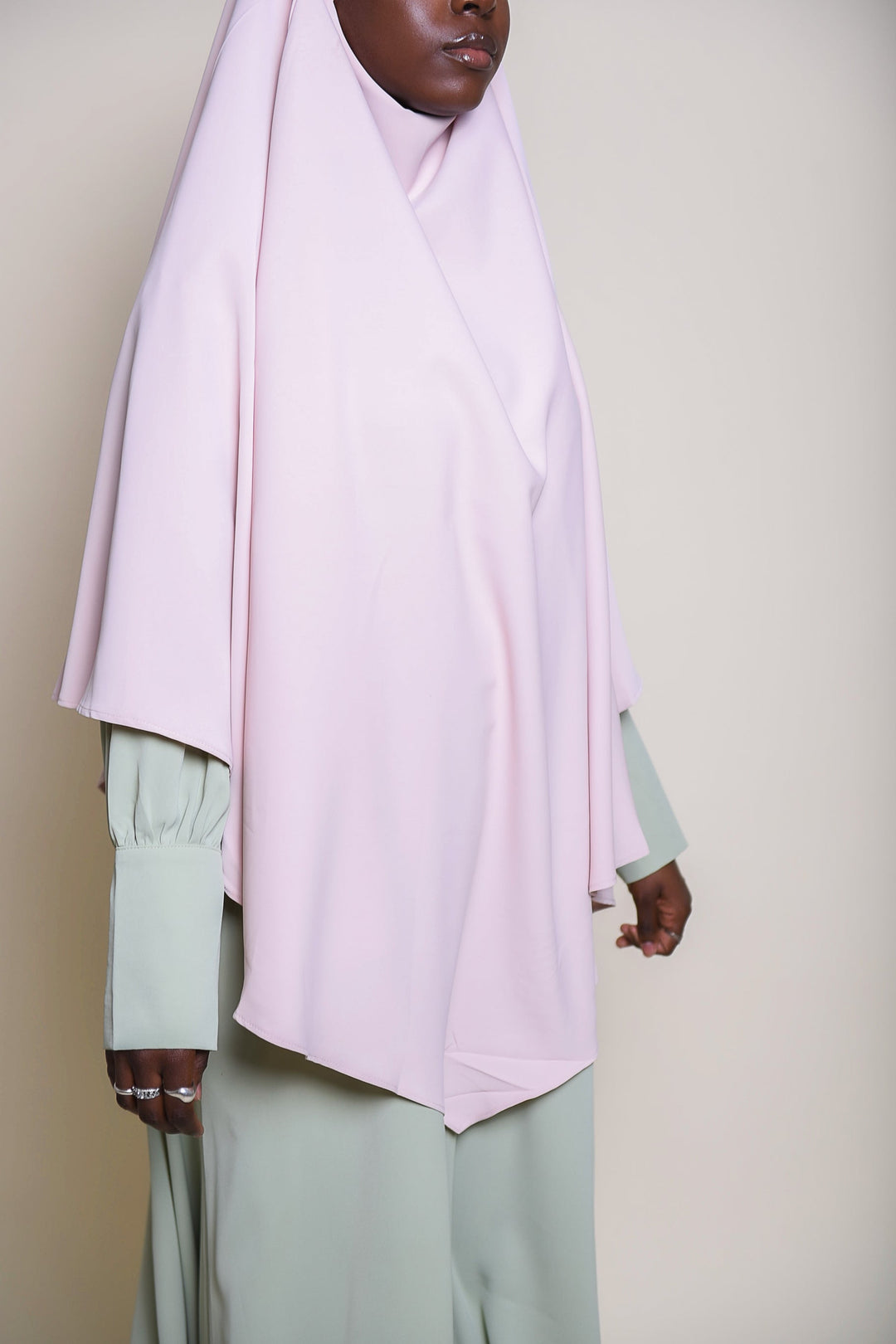 Get trendy with Diamond Khimar Light Pink -  available at Voilee NY. Grab yours for $34.99 today!