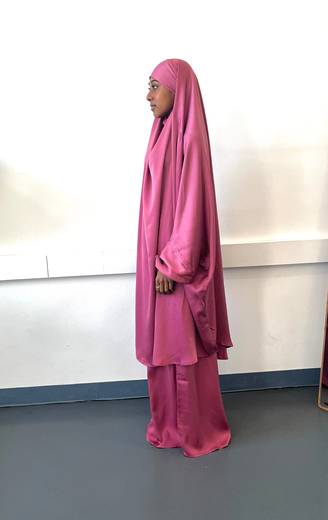 Get trendy with Nabela Jilbab Set - Rose -  available at Voilee NY. Grab yours for $59.90 today!