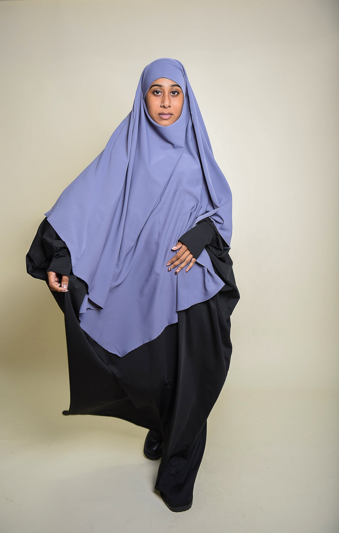 Get trendy with Jersey Butterfly Abaya - Black -  available at Voilee NY. Grab yours for $39.99 today!