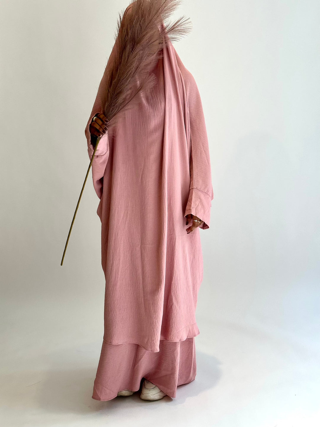 Get trendy with Mariya 2-piece Jilbab - Pink -  available at Voilee NY. Grab yours for $19.99 today!