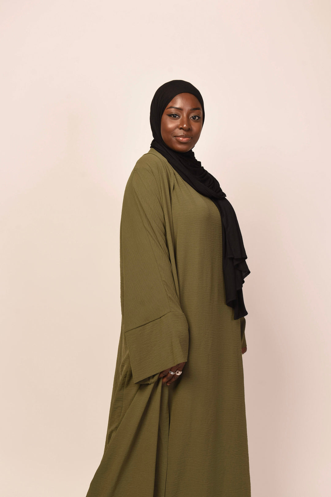 Get trendy with Lea 2-Piece Abaya Set - Olive -  available at Voilee NY. Grab yours for $74.90 today!