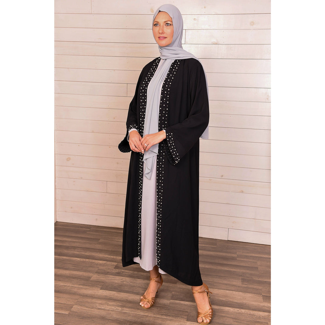 Get trendy with Miyuki Abaya - Black -  available at Voilee NY. Grab yours for $54.99 today!