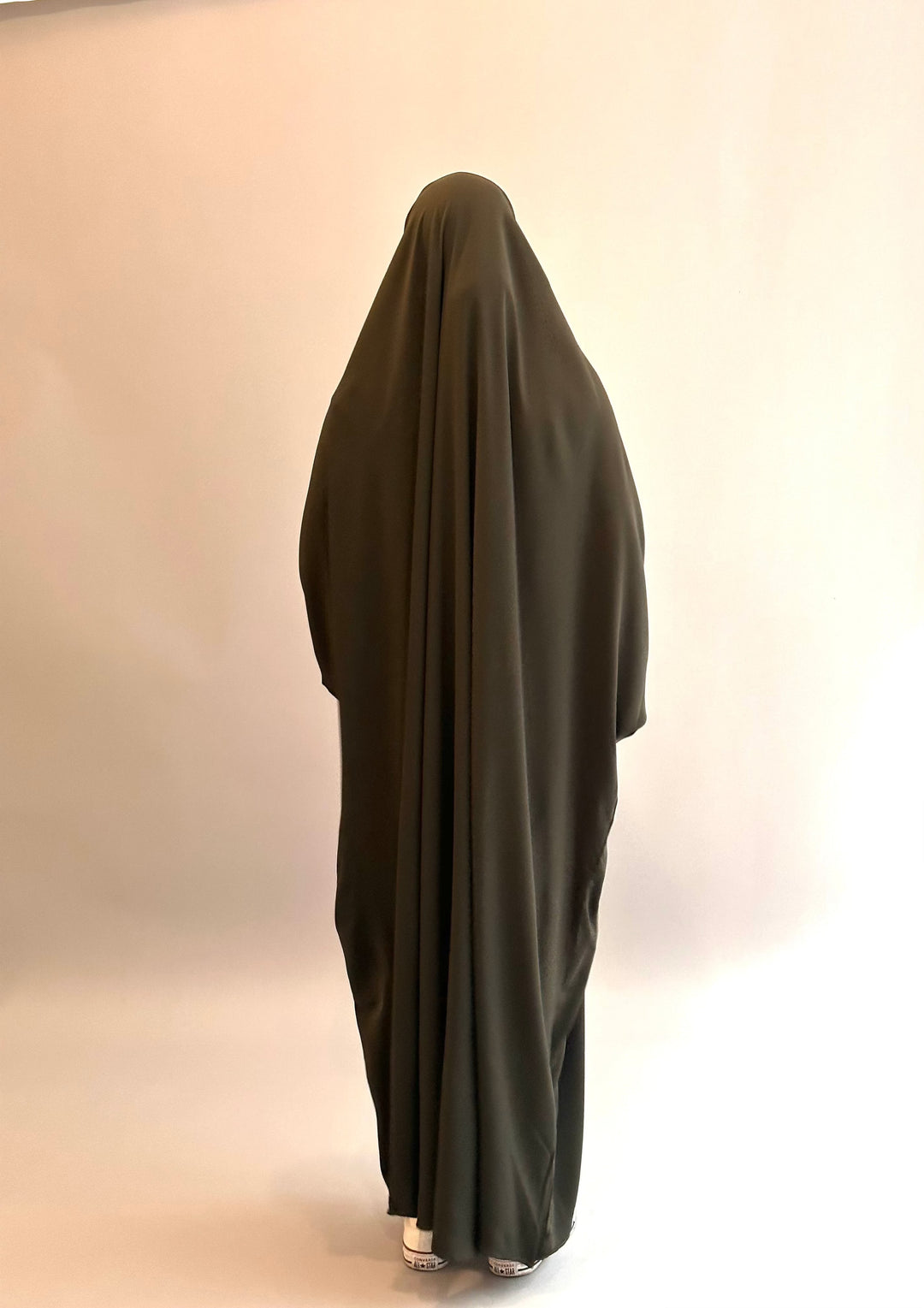 Get trendy with Sarah Niqab Jilbab - Olive Green -  available at Voilee NY. Grab yours for $17.99 today!